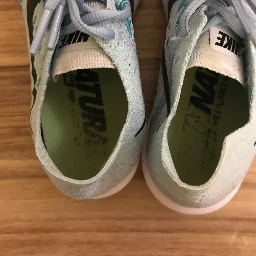 Nike Womens Free RN Flyknit 2017 880844-402 Blue Running Shoes Sneakers Size 9 - Picture 5 of 7